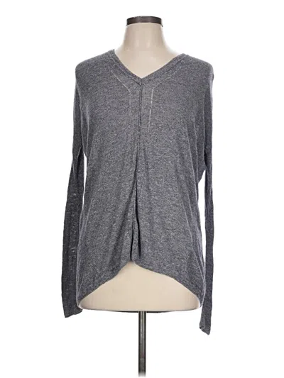 Pre-owned Vince Long Sleeve Henley Shirt In Gray