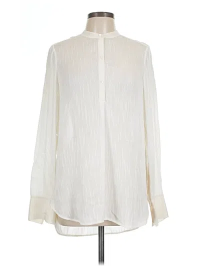 Pre-owned Vince Long Sleeve Henley Shirt In Ivory