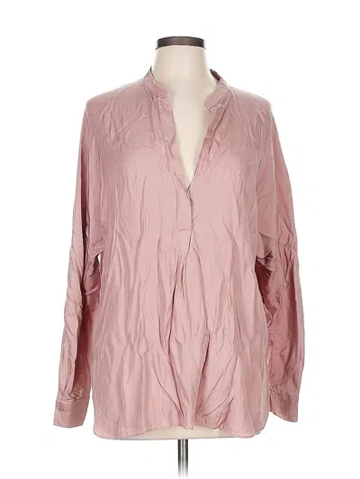 Pre-owned Vince Long Sleeve Henley Shirt In Pink