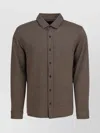 Vince Long Sleeve Houndstooth Patterned Shirts In Brown