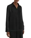 Vince Pearly Button Shirt In Black