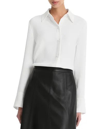 Vince Pearly Button Shirt In White