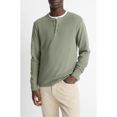 VINCE VINCE LONG SLEEVE PIMA COTTON HENLEY