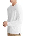 Vince Long Sleeve Pocket Tee In Optic White