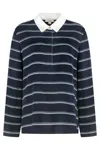 Vince Long-sleeve Stripe Silk Rugby Shirt