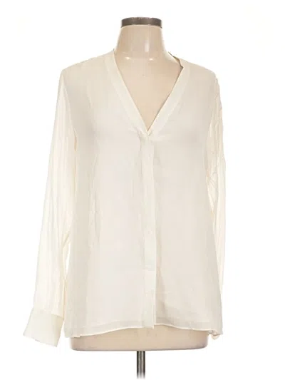 Pre-owned Vince Long Sleeve Polo Shirt In Ivory
