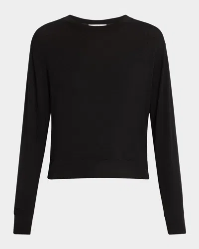 Vince Long-sleeve Pullover In Black