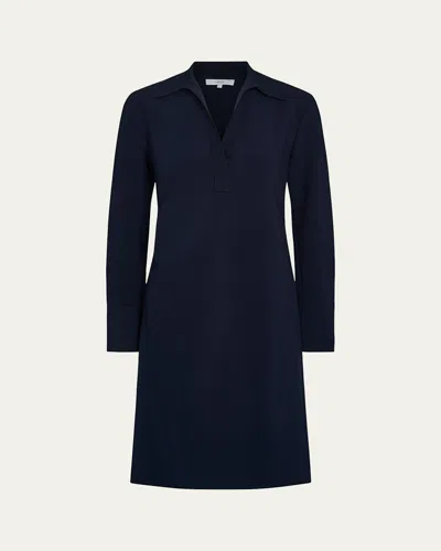 Vince Long-sleeve Rugby Dress In Coastal