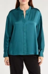 Vince Button-down Blouse In Green