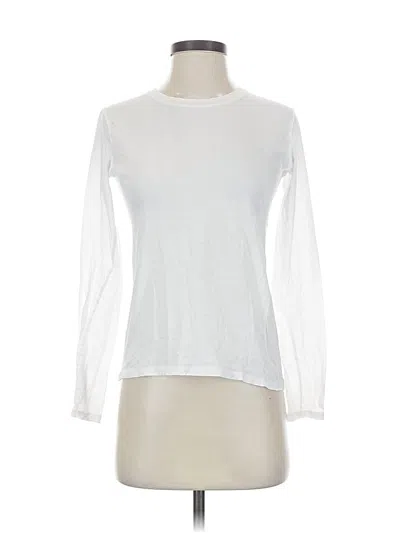 Pre-owned Vince Long Sleeve T-shirt In White