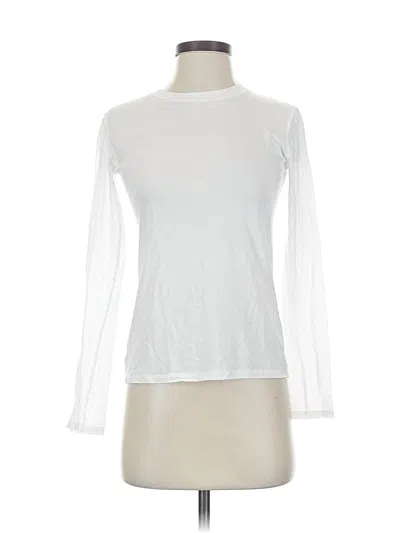 Pre-owned Vince Long Sleeve T-shirt In White