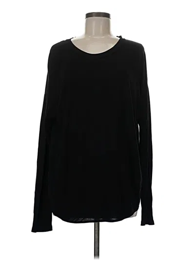 Pre-owned Vince Long Sleeve Top Black Scoop Neck Tops