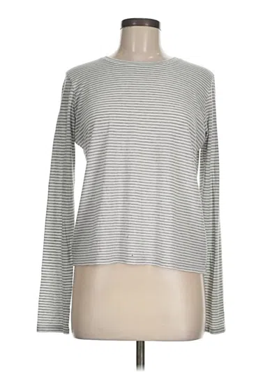 Pre-owned Vince Long Sleeve Top Gray Crew Neck Tops