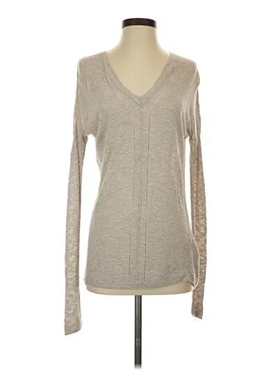 Pre-owned Vince Long Sleeve Top Gray V Neck Tops