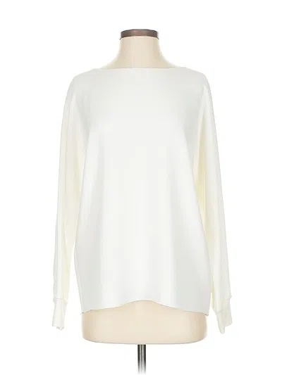 Pre-owned Vince Long Sleeve Top Ivory Boatneck Tops In White