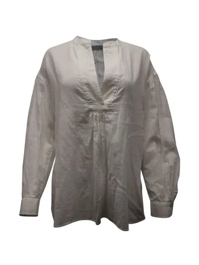 Pre-owned Vince Long-sleeve Top In White