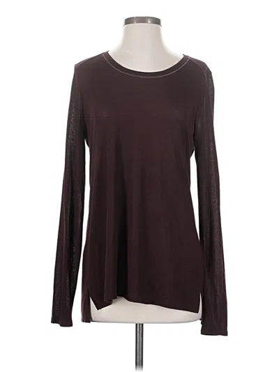 Pre-owned Vince Long Sleeve T-shirt In Brown