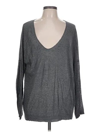 Pre-owned Vince Long Sleeve T-shirt In Gray