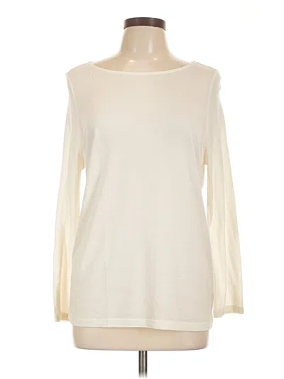 Pre-owned Vince Long Sleeve T-shirt In White