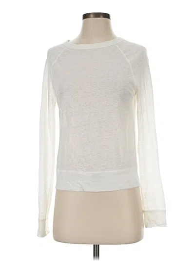 Pre-owned Vince Long Sleeve T-shirt In White