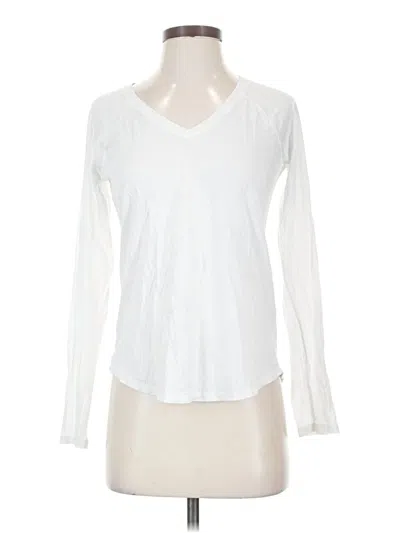 Pre-owned Vince Long Sleeve T-shirt In White