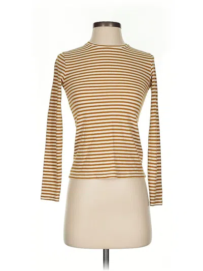 Pre-owned Vince Long Sleeve Turtleneck In Gold