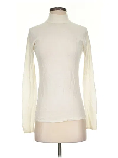 Pre-owned Vince Long Sleeve Turtleneck In White