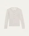 Vince Henley Shirt In Heather Stone Grey