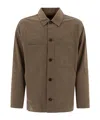 Vince Collared Design Large Pockets Long Sleeves In Brown