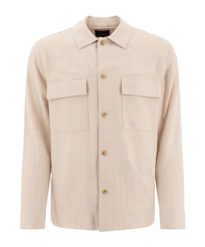 Vince Long-sleeved Casual Jacket In Neutral