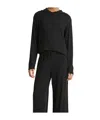 Vince Long-sleeved Hoodie In Black