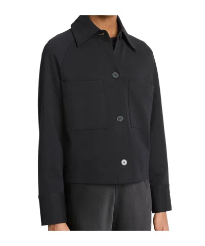 Vince Long-sleeved Shirt And Jacket In Black