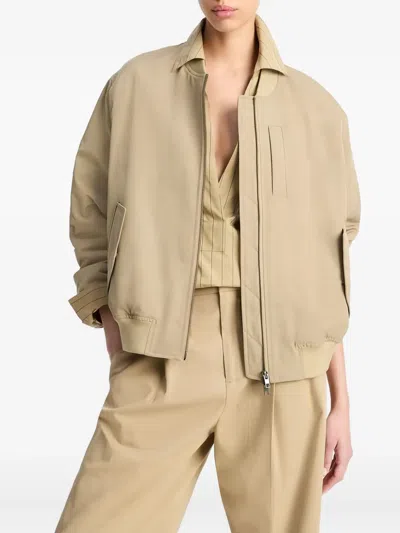 Vince Long-sleeves Bomber Jacket In Neutral