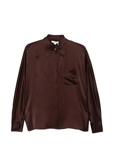 Vince Long-sleeve Shirt In Brown