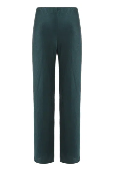 Vince Loose High-waisted Pants In Green