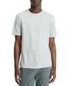 Vince Garment Dye Short Sleeve Crew Tee Optic White In Animal Print
