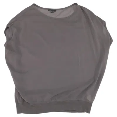 Pre-owned Vince Loose Shirt In Grey Silk In Gray