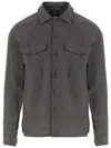 Vince Grey Relaxed Solid Shirt In Gray
