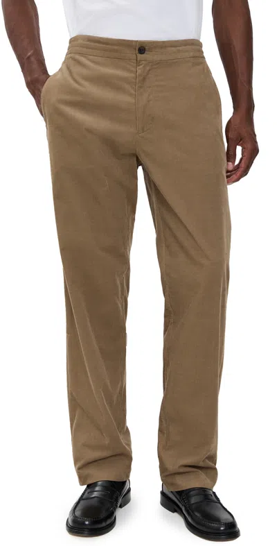 Vince Louie Corduroy Elastic Waist Pants Teton In Brown