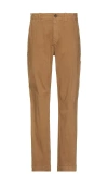 Vince Sueded Twill Garment-dye Pant In Metallic Bronze