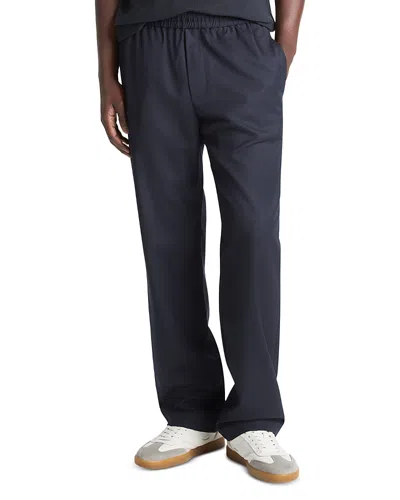 Vince Louie Wool Blend Pants In Blue