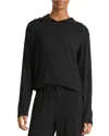 Vince Long-sleeved Hoodie In Black