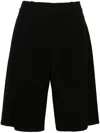 Vince Low-rise Relaxed Pintuck Shorts In Black