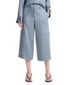 Vince Low-rise Satin Parachute Crop Pant In Lake Stone In Lake Stone