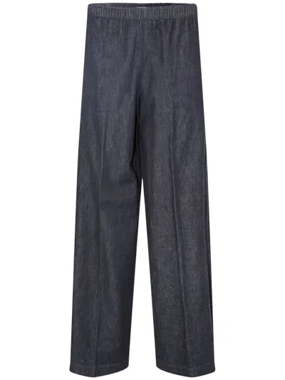 Vince Low-rise Wide-leg Trousers In Blue