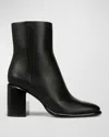 Vince Luca Womens Solid Leather Ankle Boots In Black Leather