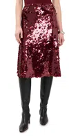 Vince Lucite Paillettes Skirt Ruby Ink In Ruby Ink