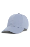 Vince Lux Adjustable 6-panel Cotton Gabardine Baseball Cap In Blue