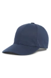 Vince Lux Adjustable 6-panel Cotton Gabardine Baseball Cap In Blue