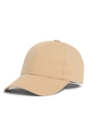 Vince Lux Adjustable 6-panel Cotton Gabardine Baseball Cap In Brown